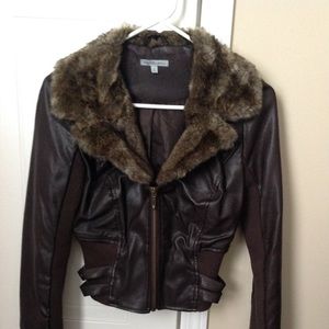 CHARLOTTE RUSSE FAUX LEATHER JACKET size S